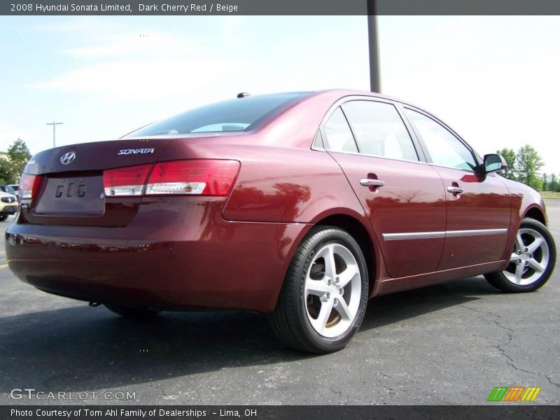 Dark Cherry Red / Beige 2008 Hyundai Sonata Limited