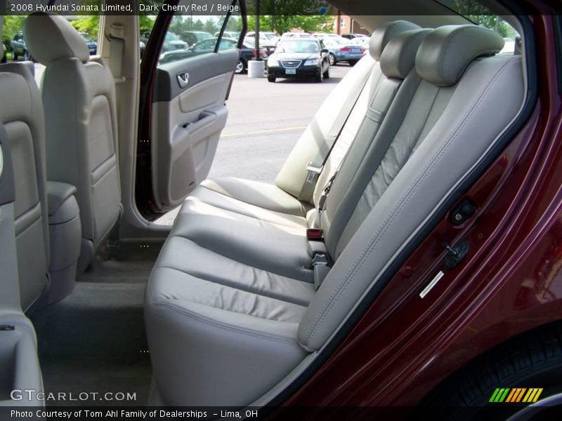 Dark Cherry Red / Beige 2008 Hyundai Sonata Limited