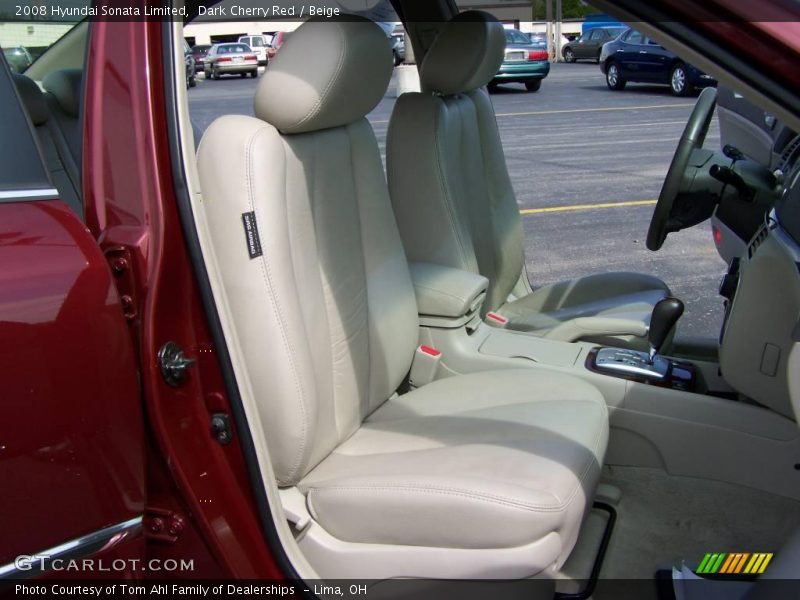 Dark Cherry Red / Beige 2008 Hyundai Sonata Limited