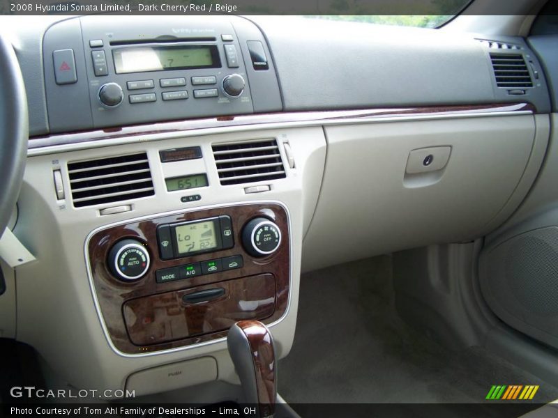 Dark Cherry Red / Beige 2008 Hyundai Sonata Limited