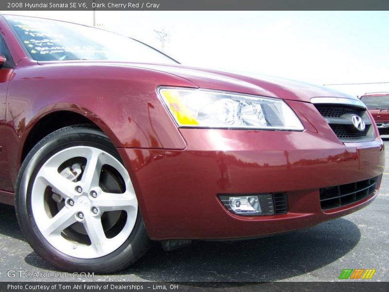 Dark Cherry Red / Gray 2008 Hyundai Sonata SE V6