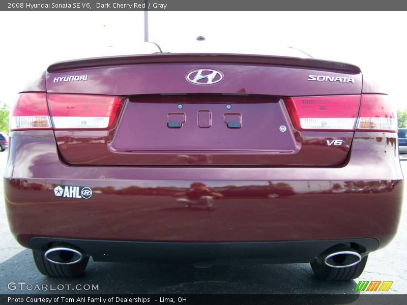 Dark Cherry Red / Gray 2008 Hyundai Sonata SE V6