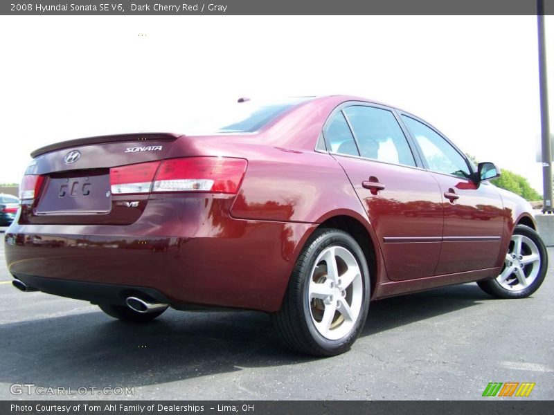 Dark Cherry Red / Gray 2008 Hyundai Sonata SE V6