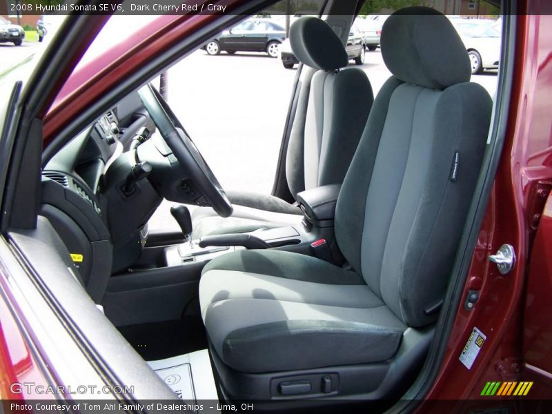 Dark Cherry Red / Gray 2008 Hyundai Sonata SE V6