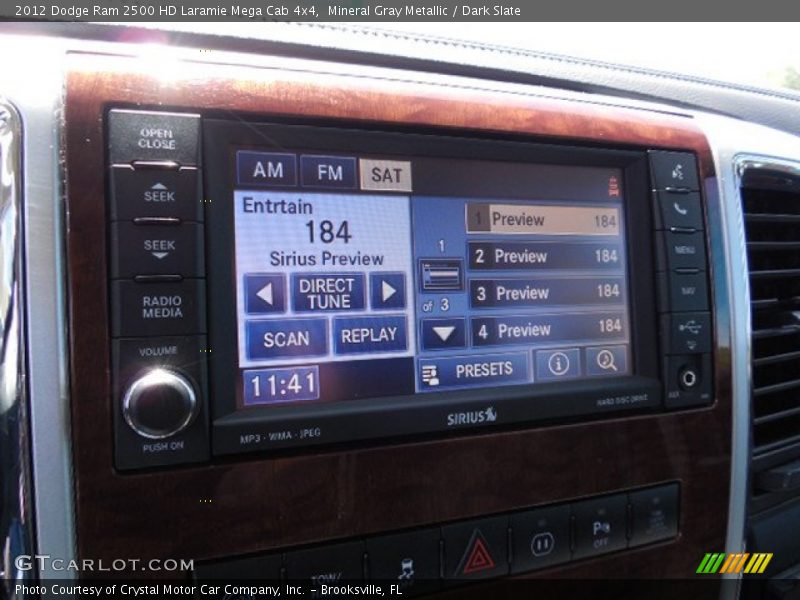 Mineral Gray Metallic / Dark Slate 2012 Dodge Ram 2500 HD Laramie Mega Cab 4x4