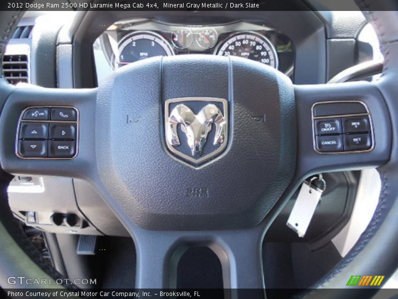 Mineral Gray Metallic / Dark Slate 2012 Dodge Ram 2500 HD Laramie Mega Cab 4x4