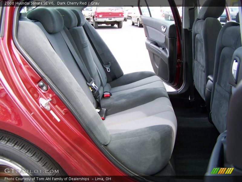 Dark Cherry Red / Gray 2008 Hyundai Sonata SE V6