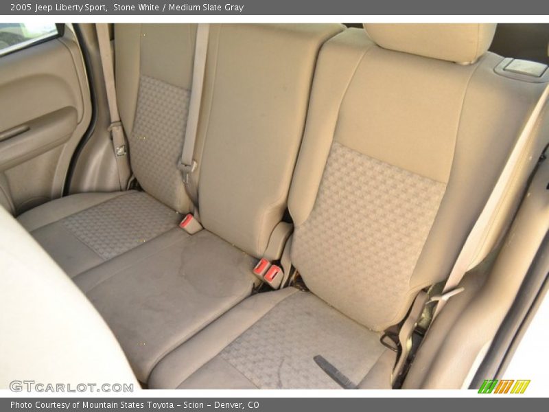 Stone White / Medium Slate Gray 2005 Jeep Liberty Sport