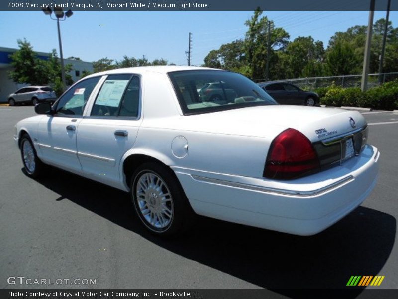 Vibrant White / Medium Light Stone 2008 Mercury Grand Marquis LS