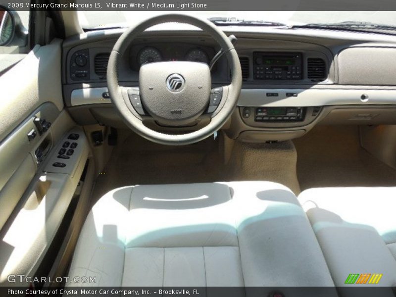 Vibrant White / Medium Light Stone 2008 Mercury Grand Marquis LS