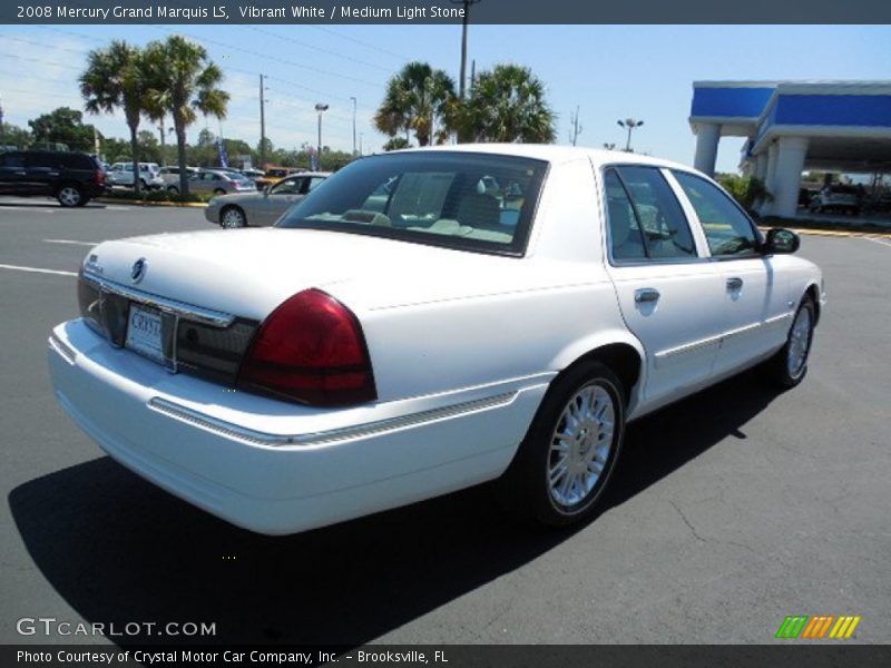 Vibrant White / Medium Light Stone 2008 Mercury Grand Marquis LS