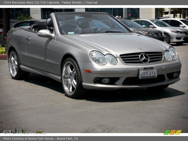 Pewter Metallic / Charcoal 2004 Mercedes-Benz CLK 500 Cabriolet