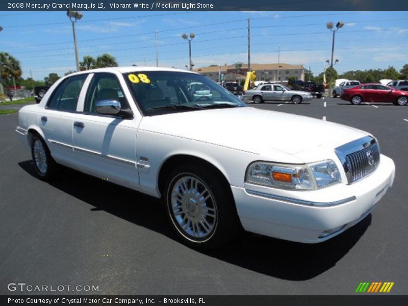 Vibrant White / Medium Light Stone 2008 Mercury Grand Marquis LS