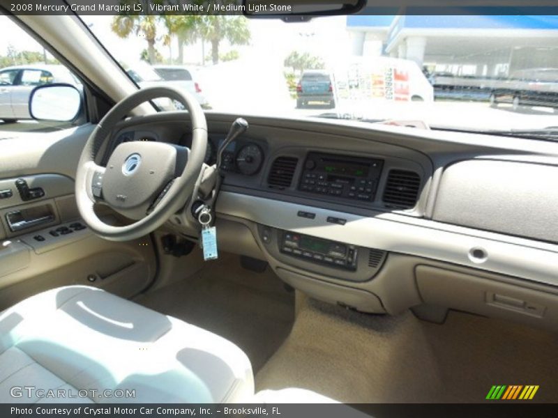 Vibrant White / Medium Light Stone 2008 Mercury Grand Marquis LS