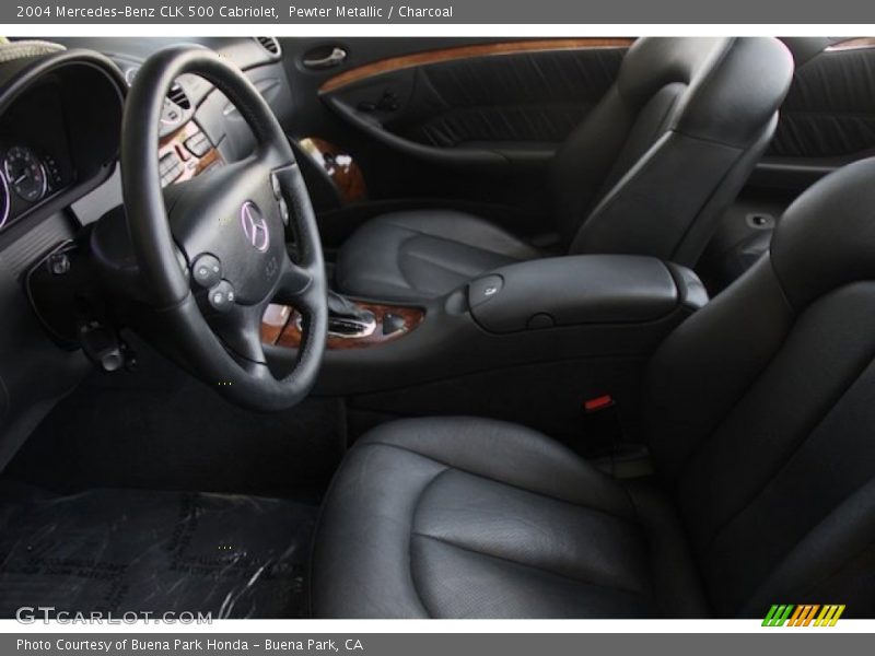 Pewter Metallic / Charcoal 2004 Mercedes-Benz CLK 500 Cabriolet