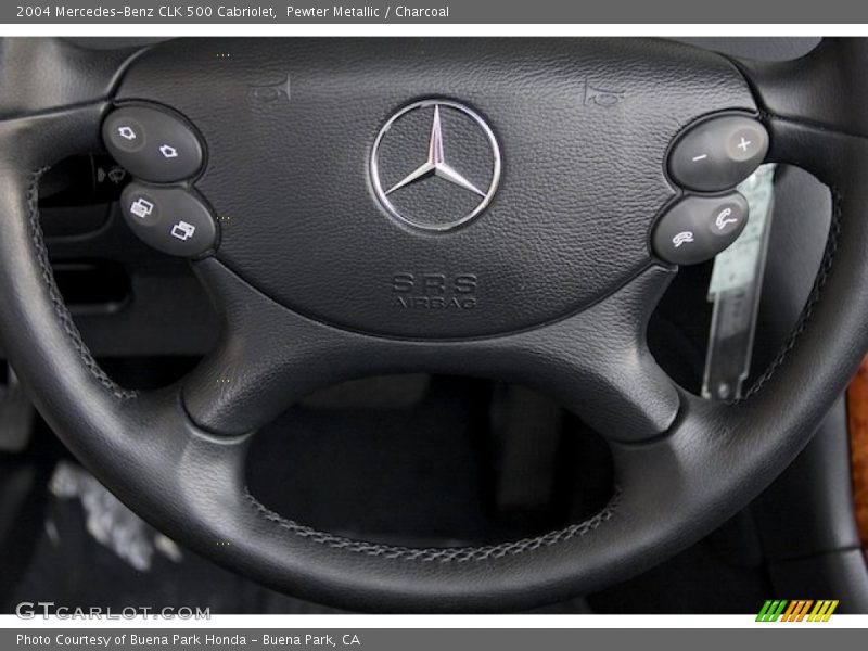 Pewter Metallic / Charcoal 2004 Mercedes-Benz CLK 500 Cabriolet