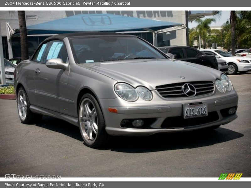 Pewter Metallic / Charcoal 2004 Mercedes-Benz CLK 500 Cabriolet