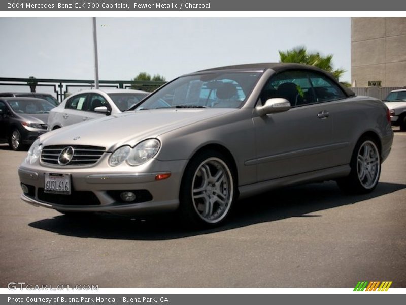 Pewter Metallic / Charcoal 2004 Mercedes-Benz CLK 500 Cabriolet