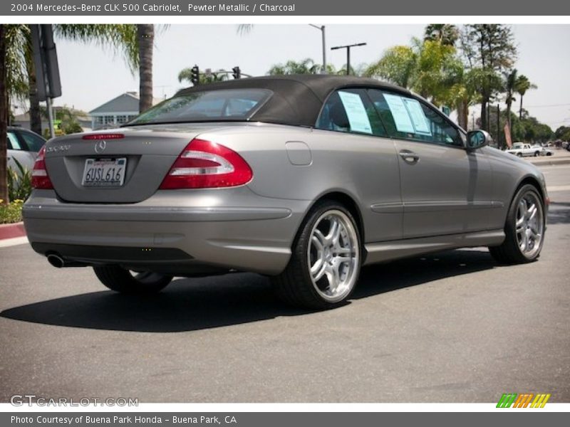 Pewter Metallic / Charcoal 2004 Mercedes-Benz CLK 500 Cabriolet
