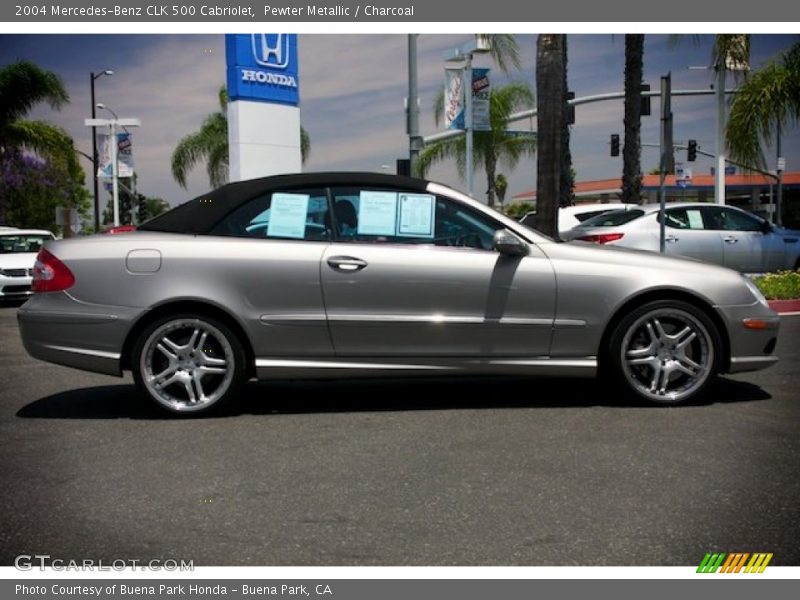 Pewter Metallic / Charcoal 2004 Mercedes-Benz CLK 500 Cabriolet