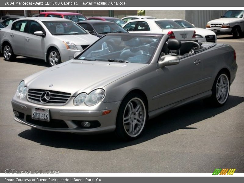 Pewter Metallic / Charcoal 2004 Mercedes-Benz CLK 500 Cabriolet
