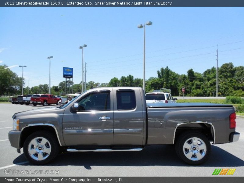 Sheer Silver Metallic / Light Titanium/Ebony 2011 Chevrolet Silverado 1500 LT Extended Cab