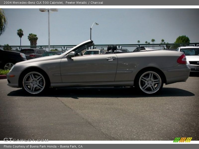 Pewter Metallic / Charcoal 2004 Mercedes-Benz CLK 500 Cabriolet