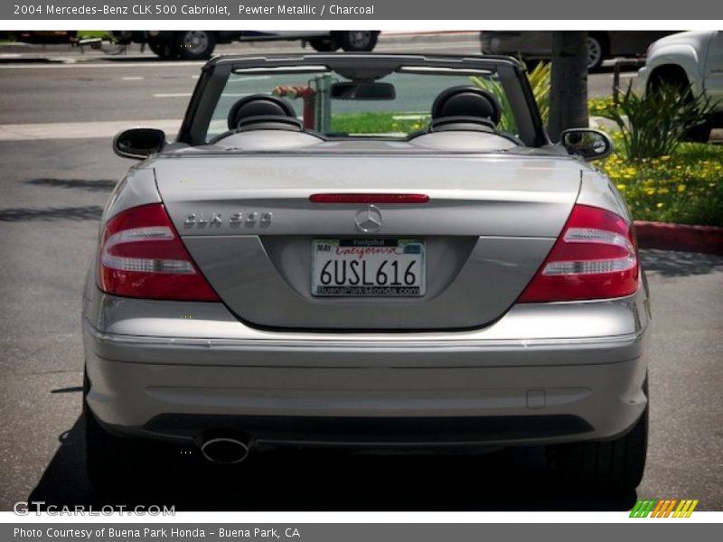 Pewter Metallic / Charcoal 2004 Mercedes-Benz CLK 500 Cabriolet