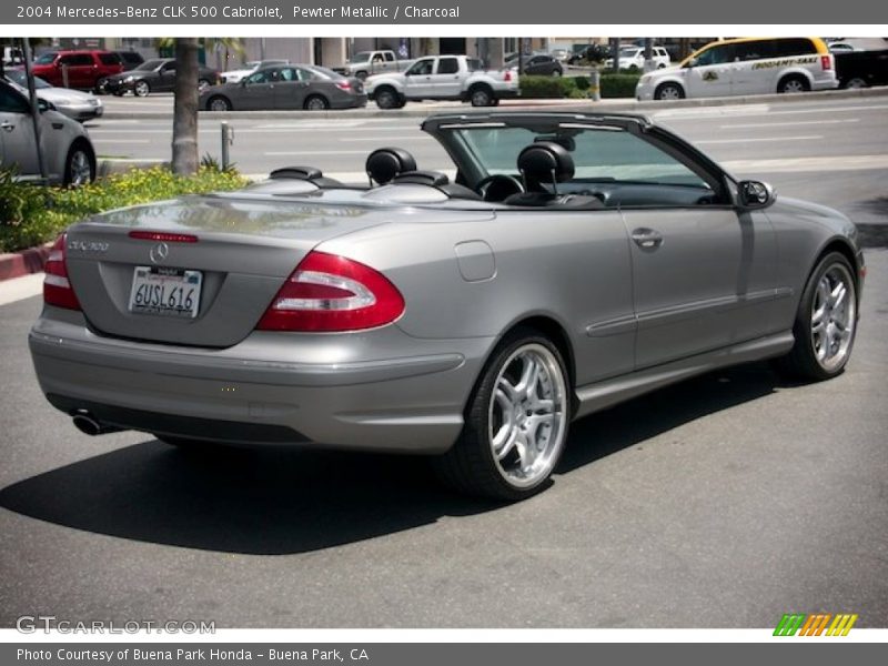 Pewter Metallic / Charcoal 2004 Mercedes-Benz CLK 500 Cabriolet