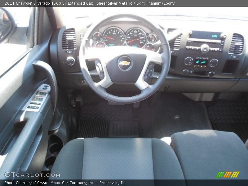 Sheer Silver Metallic / Light Titanium/Ebony 2011 Chevrolet Silverado 1500 LT Extended Cab