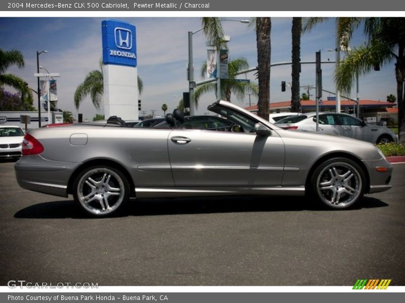 Pewter Metallic / Charcoal 2004 Mercedes-Benz CLK 500 Cabriolet