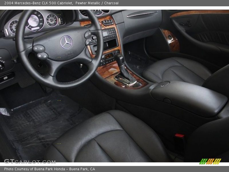 Pewter Metallic / Charcoal 2004 Mercedes-Benz CLK 500 Cabriolet
