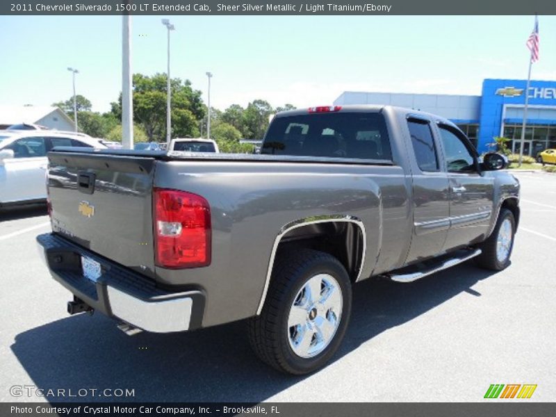 Sheer Silver Metallic / Light Titanium/Ebony 2011 Chevrolet Silverado 1500 LT Extended Cab