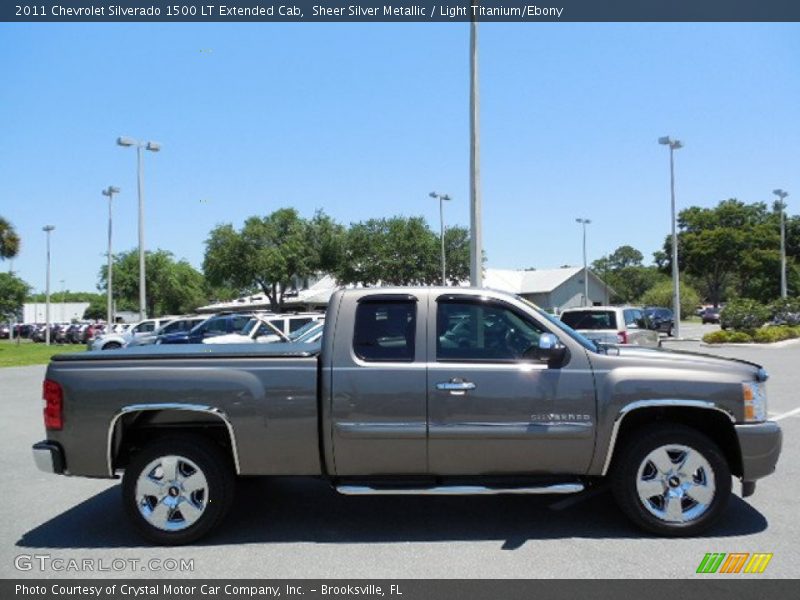 Sheer Silver Metallic / Light Titanium/Ebony 2011 Chevrolet Silverado 1500 LT Extended Cab