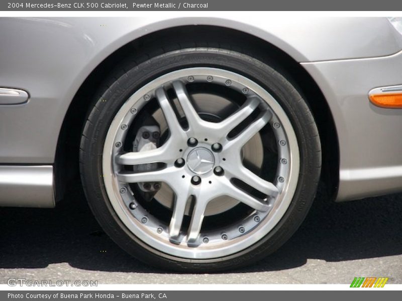 Pewter Metallic / Charcoal 2004 Mercedes-Benz CLK 500 Cabriolet