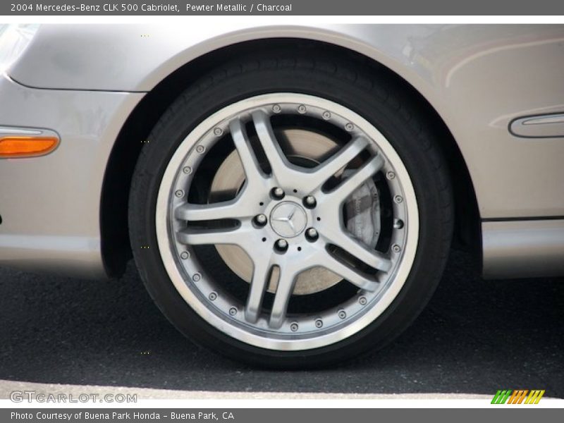 Pewter Metallic / Charcoal 2004 Mercedes-Benz CLK 500 Cabriolet