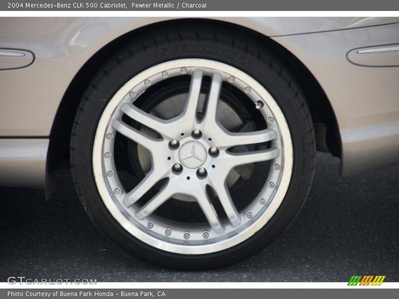 Pewter Metallic / Charcoal 2004 Mercedes-Benz CLK 500 Cabriolet