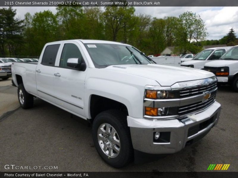 Summit White / Jet Black/Dark Ash 2015 Chevrolet Silverado 2500HD LTZ Crew Cab 4x4