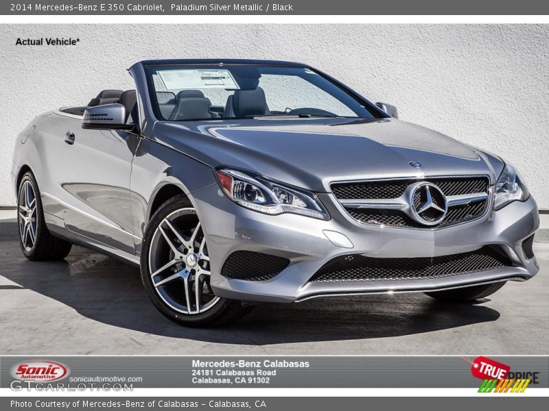 Paladium Silver Metallic / Black 2014 Mercedes-Benz E 350 Cabriolet