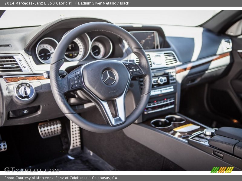 Paladium Silver Metallic / Black 2014 Mercedes-Benz E 350 Cabriolet