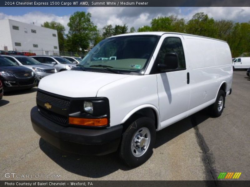 Summit White / Medium Pewter 2014 Chevrolet Express 1500 Cargo WT AWD