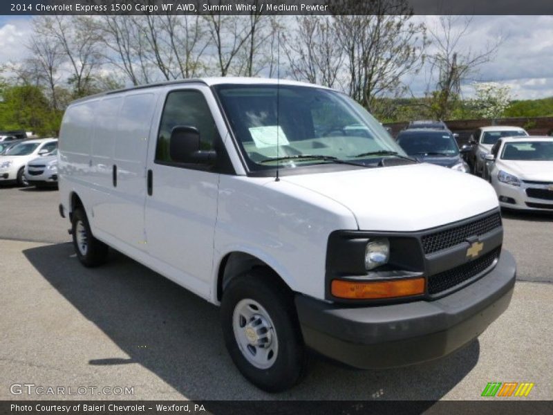 Summit White / Medium Pewter 2014 Chevrolet Express 1500 Cargo WT AWD