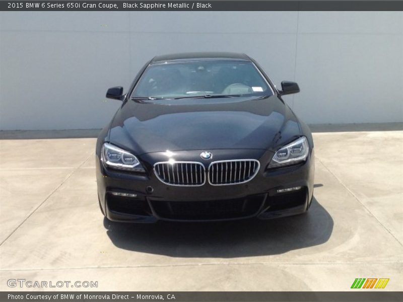 Black Sapphire Metallic / Black 2015 BMW 6 Series 650i Gran Coupe