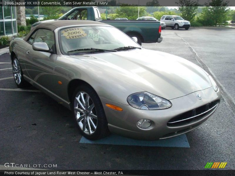 Satin Silver Metallic / Ivory 2006 Jaguar XK XK8 Convertible