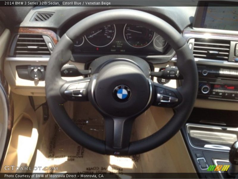 Estoril Blue / Venetian Beige 2014 BMW 3 Series 328i Sedan