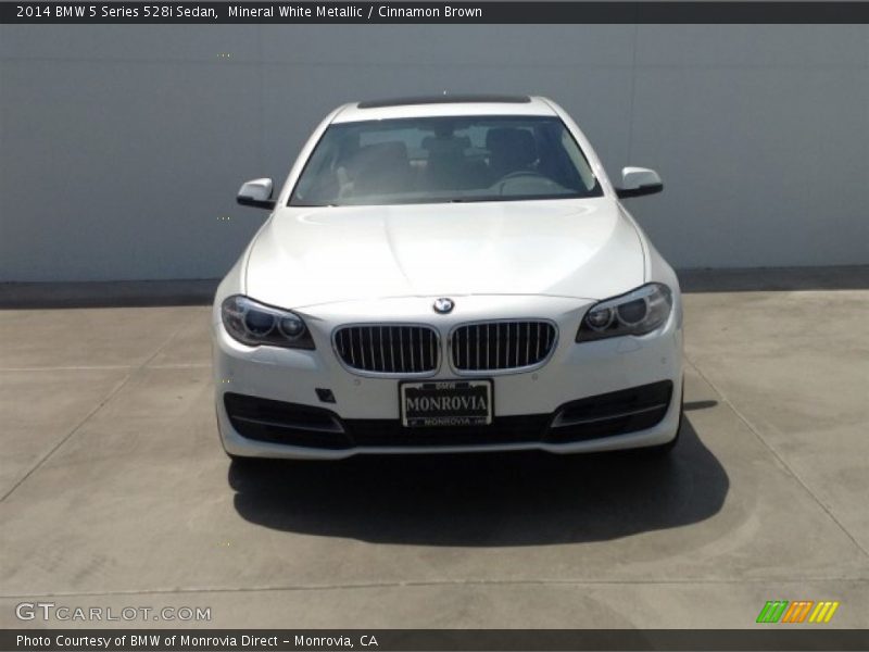 Mineral White Metallic / Cinnamon Brown 2014 BMW 5 Series 528i Sedan