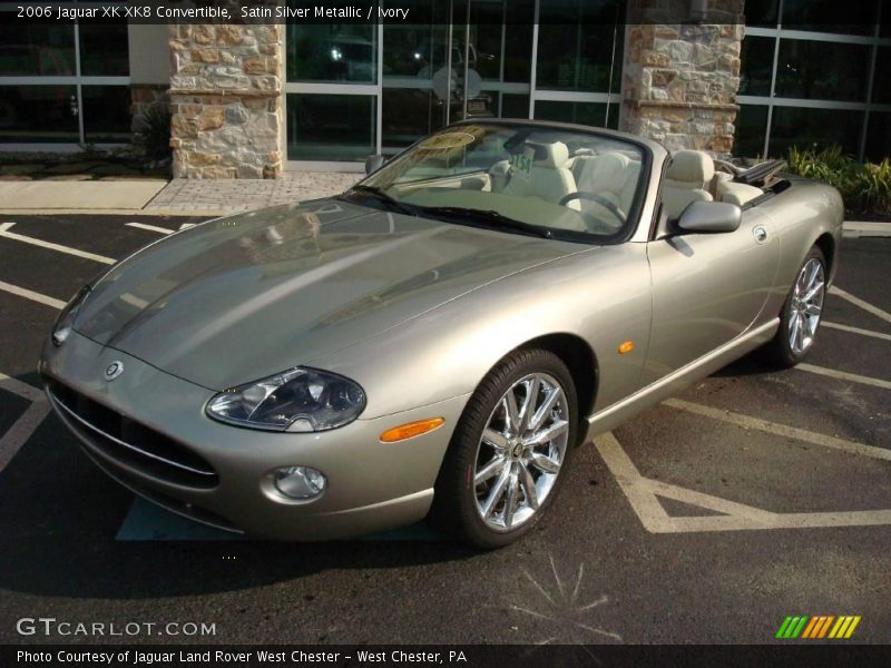 Satin Silver Metallic / Ivory 2006 Jaguar XK XK8 Convertible