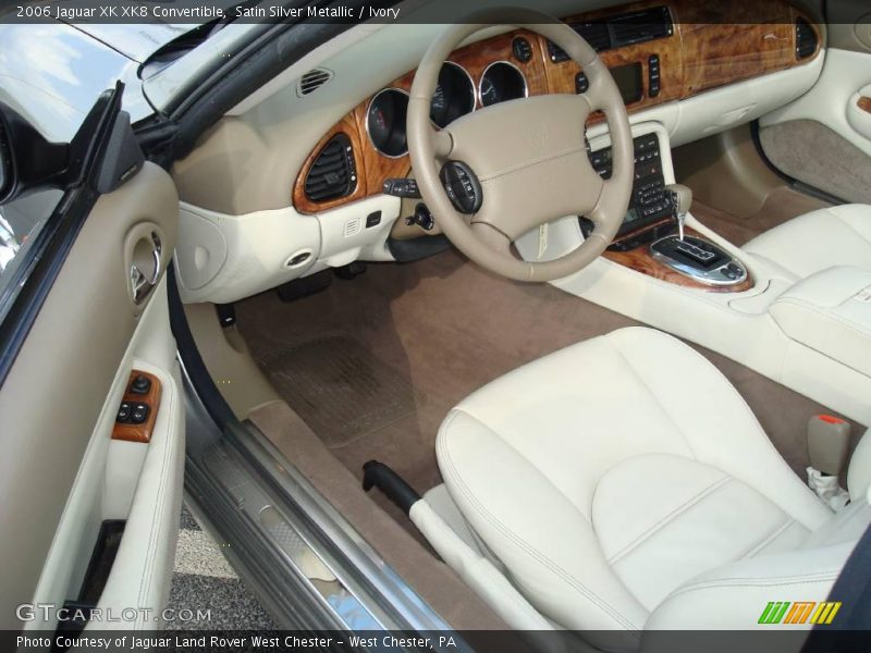 Satin Silver Metallic / Ivory 2006 Jaguar XK XK8 Convertible