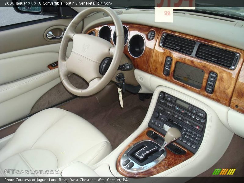 Satin Silver Metallic / Ivory 2006 Jaguar XK XK8 Convertible