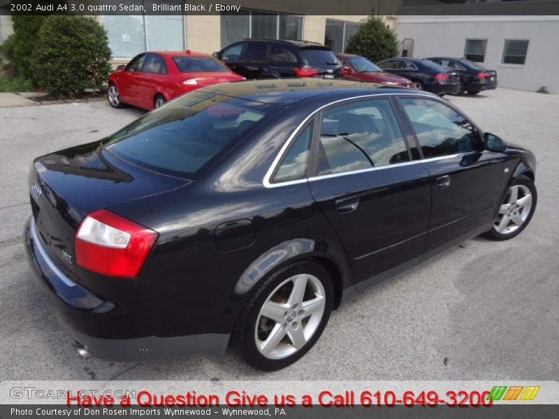Brilliant Black / Ebony 2002 Audi A4 3.0 quattro Sedan